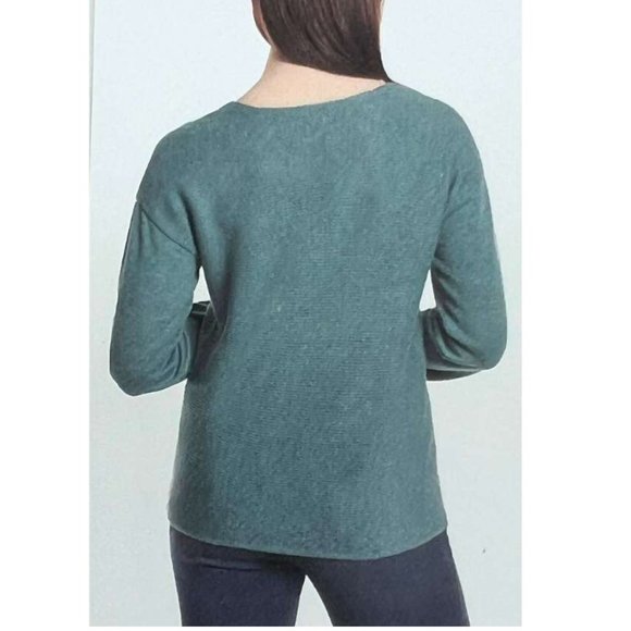 Ella Moss | Women's V-Neck Pullover Sweater | Blue | Various Sizes - Picture 4 of 4